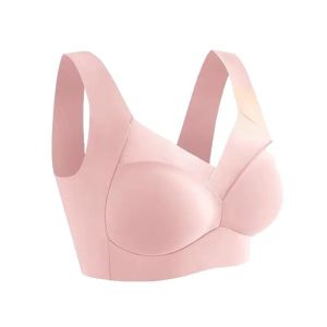 Bra with push-up effect seamless wireless sports underwear for middle-aged women.