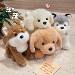 JOJO CASTLE 30/40cm Like Real Dog Plush Toys Cute Simulation Pets Husky Shiba Inu Golden Retriever Saint Bernard Labrador Samoyed Shepherd Dog Fluffy Puppy Dolls Birthday Gifts for Children Kids