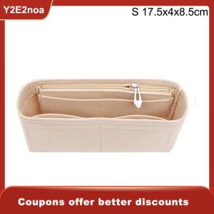 【Y2E2noa】 Multi-Pocket Women Insert Bag Felt Fabric Purse Handbag Organizer Bag Liner Tote
