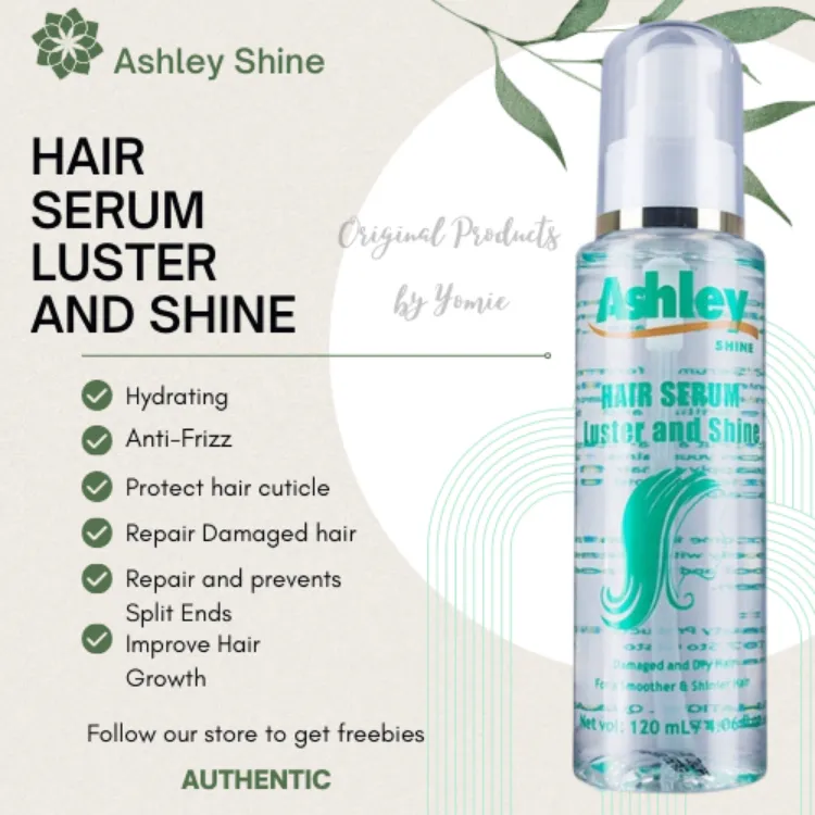 Ashley Shine Hair Serum Luster and Shine, Repair Damaged Hair -120ml, for  Dry and Frizzy Hair,
