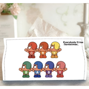 🧻 ที่ใส่ทิชชู่แบบพับเก็บได้ Crybaby&KAWS ใส่ได้กับกระดาษทิชชู่ทั้งแบบกล่องและแบบห่อ ทั้งไซส์ใหญ่และไซส์เล็ก ขนาด 25×12×12 cm