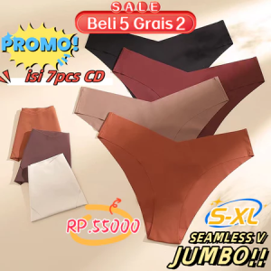 Angsa Kecil (CD-860SET) Isi 7pcs Celana Dalam wanita Seamless V Shape under wear wireless tipis CD tanpa jahitan