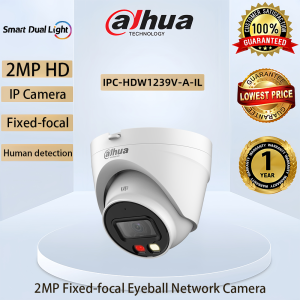Dahua IP CCTV Camera 2MP/4MP Entry Smart Dual Light Fixed-focal Eyeball Camera With Audio Full Color Network Camera