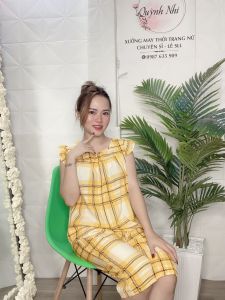 SET BỘ LỤA LỬNG MẶC NHÀ HỌA TIẾT CARO HOT (ẢNH THẬT) CÓ SIZE - LUA40