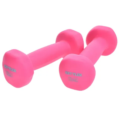 Kettler Unisex Adults Neoprene Dumbbells (2kg)(Pink)- Sports Direct 2kg