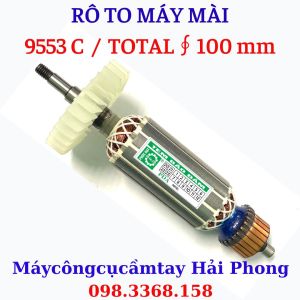 Rô to máy mài TOTAL - GEOX ...F100mm Mod.LD94 - 9553C f32mm và MST-100 f34mm. BÁNH RĂNG CHỔI THAN