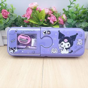 Set Kotak Pensel Kartun Comel Sanrio Untuk Pelajar 5 Dalam 1 Hadiah Alat Tulis Murid Sekolah Sanrio Cartoon Stationery Kuromi Pencil Case Pencil Box Set 5 pcs Gift Students 超萌可爱卡通文具笔盒三丽欧库洛米小白铅笔盒套装5件套小学生礼品 E293
