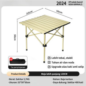 Meja Lipat Outdoor Aluminium Meja Lipat Camping Meja Lipat Portable Meja Camping Memancing Piknik Outdoor