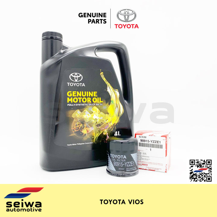 Toyota Vios Change Oil Package - 5W30 Fully Synthetic Motor Oil + Oil ...