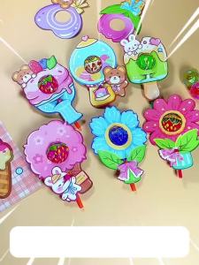 ขนม Set 60 Thẻ Giấy Cài Kẹo Mút In 2 Mặt Họa Tiết Hoạt Hình Dễ Thương Làm Quà Tặng Siêu Đáng Yêu #