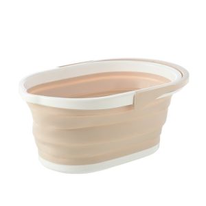LIFE SHOPS Portable Folding Water Bucket High Temperature Resistance Multifunctional Plastic Bucket Bathroom Tool Space Saving Washbasin Foot Spa