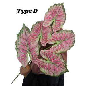 5X CALADIUM LEAVES ARTIFICIAL / DAUN KELADI PALSU/ DAUN TALAS/ DAUN HIAS/PREMIUM HIASAN