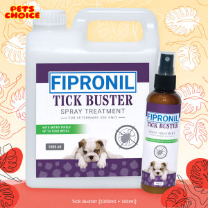 FIPRO-Tick Buster 1L + 100ml Fipronil Dogs & Cats Spray Treatment Anti Ticks FleasLice