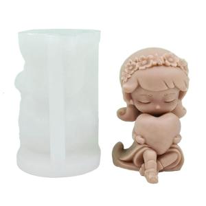 Cô Gái Nhỏ Khuôn Silicone Cô Gái khuôn nhựa Handmade Thơm Epoxy Khuôn Mẫu Cho DIY Kẹo sô cô la Trang Trí Nội Thất