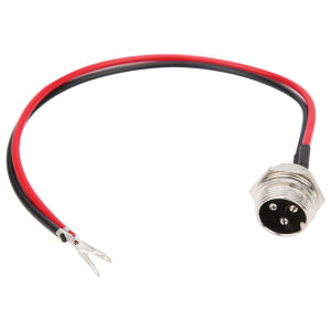 BLACKON Electric Scooter Durable Round Head Three-hole 3 Pin Prong Battery Charging Inline Connector Charging Port Jack Socket