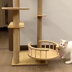 Cat Scratch Tree Cat Tree Cat Tower Cat Condo Cat Tree Climbing Cat Tower Solid Wood Cat Climbing Frame Sisal Multi-layer Post Cat Jumping Platform Integrated Small