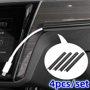 4Pcs/set Car Interior Cable Line Protector Universal Hidden Wire Cover Clips Data Cable Organizer Clamp Accessories