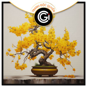 Tranh Treo Tường Canvas tranh dán tường Tranh Tết Hoa Mai  CGI-73