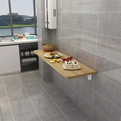 Folding Table Adjustable Wall Mounted Folding Table Shelf Dinning Computer Hanging Desk