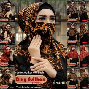 1set Hijab / jilbab + masker dixy sulthan original Nazilla