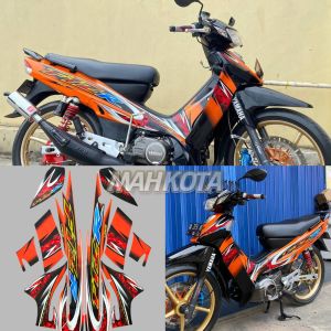 STRIPING STICKER LIS LES POLET yamaha fizr fiz r f1zr 2004 2005 orange hitam list body standar kualitas termurah