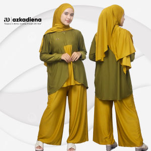 Azura one set 3in 1 baju setelan wanita muslimah elegan kombinasi warna