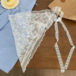 RGFV Trendy Lace Half Skirt Y2K Flower Embroidery Triangle Short Skirt Outwear Mini Skirt One-Piece Design Lace Trim Apron Skirt Accessories