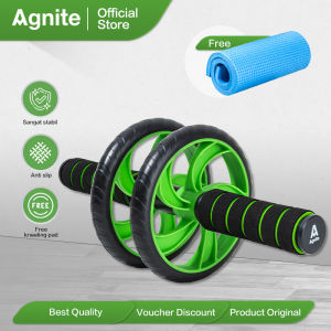 Agnite Abs Roller Double Wheel / Abdonimal Roller / Alat Latihan Otot Perut 2 Roda ER010-GN