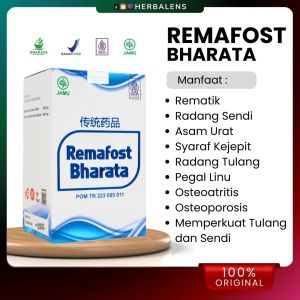 Obat Rematik Asam Urat Syaraf Kejepit Radang Sendi & Tulang Remafost Bharata 100% Herbal Asli