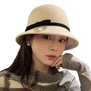 Elegant Black Bowknot Sun Hat Breathable Cloche Hat Vacation Holiday Decors Lady Hat Western Audrey Style