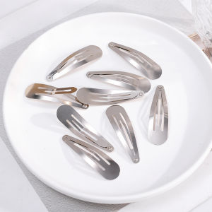 50ชิ้นคลิปผมโลหะ Y2K ตกแต่งกิ๊บดำติดผมขนแบบพกพาคลิปรูปหยดน้ำ BB เครื่องประดับผมที่ตกแต่งผมสำหรับเด็กผู้หญิง