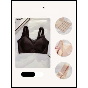 Adjustable Bra Women Large Breasts Show Small Steel Ring Underwear Wireless Seamless Lifting Plus Size Bra Women Latex Padded Seamless Underwear