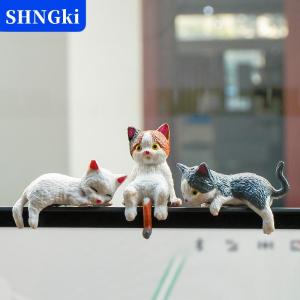 [COD] 🔥🔥🔥SHNGki 5PC Xe cảnh quan mèo đồ trang trí dễ thương phim hoạt hình mèo trang trí xe trung tâm giao diện điều hướng Màn hình ngủ mèo trang trí thu nhỏ