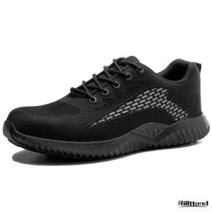【Ready Stock】Safety Shoes Men Steel toe cap Anti-smash Anti-puncture Breathable Lightweight Work Boots Women Sneaker Sport Hiking Shoes
