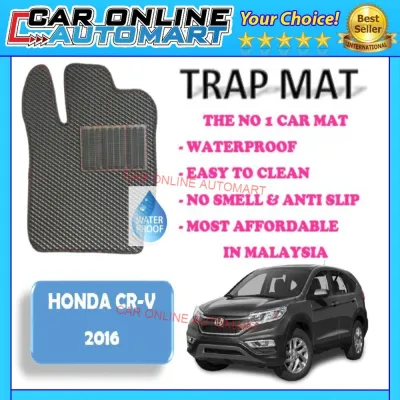 Honda CR-V 2016 TrapMat Customize Car Floor Mat 100%Waterproof Anti Slip Easy to Clean(Front&Rear) - Honda Accessories