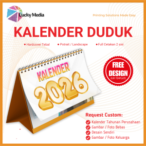 Kalender Duduk 2026 Custom Foto Gambar A5 Calendar Aesthetic Cetak Kalendar Meja Logo Partai Nama