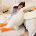 50-160CM Soft Goose Stuffed Toy Big White Duck Funny Soft Long Pillow Animal Children's Birthday Gifts Present Anak Patung Mainan. 