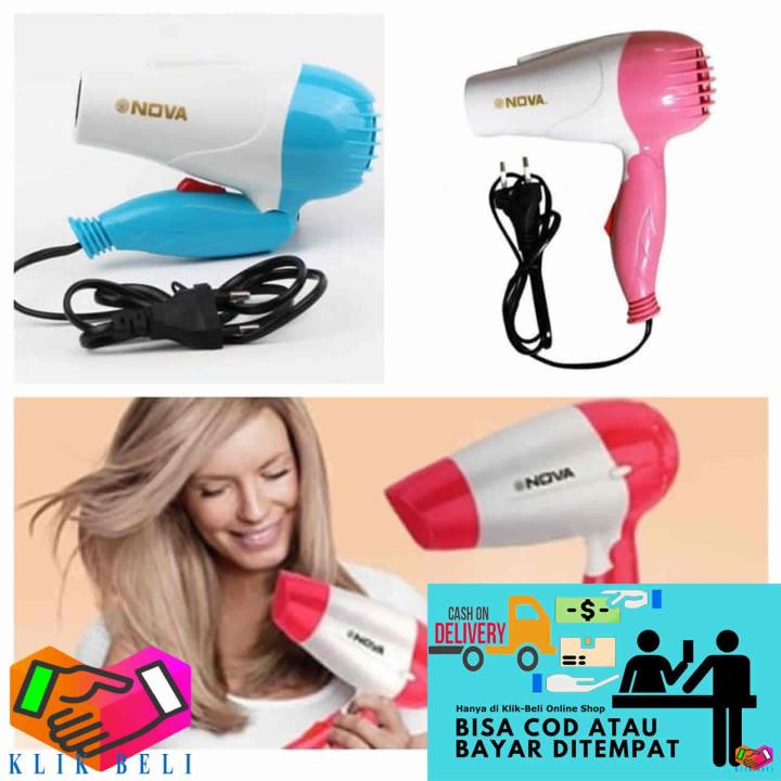 Klik-Beli N-1290 Hair Dryer Lipat Nova Pengering Rambut Onyx