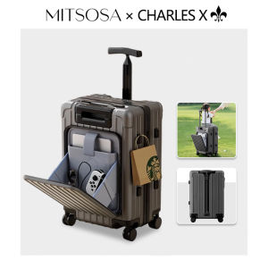 MITSOSA Kids Luggage Ride On Suitcase 2-in-1 Childrens Suitcase 20" Lazy Front-open Travel Luggage