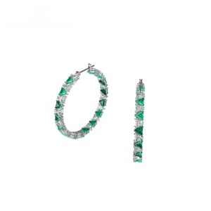 69R Millenia Earrings Large Round Earrings 925 Sterling Silver Earrings Jewelry Swan Earrings Gifts Rhinestone Earrings Dangling Earrings Birthday Gifts Retro Earrings Pearl Earrings Womens Earrings Diamond Earrings