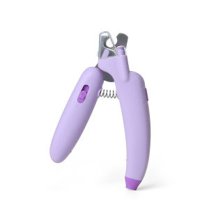 Pet Nail Clipper with LED Light Strip Splash Guard Cat Nail Trimmer with Purple Light for Detecting Ringworm