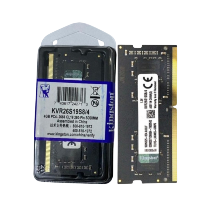 Kingston RAM Laptop 4GB DDR4 2666MHz SODIMM KVR26S19S8/4 Lazada