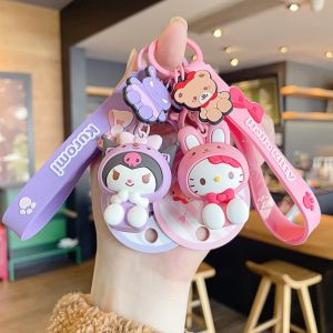 O-KAY Sanrio Cute Kuromi Melody Doll Key Chain Couple Car Key Pendant Schoolbag Pendant Key Chains