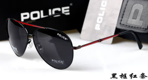 Kacamata Hitam Pria POLICE Mewah Logam POLARIZED + Hardcase