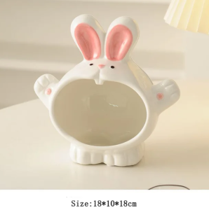 Pajangan Tempat Penyimpanan Kunci Rabbit Key Jewelry Accessories Storage Tray Home Decor
