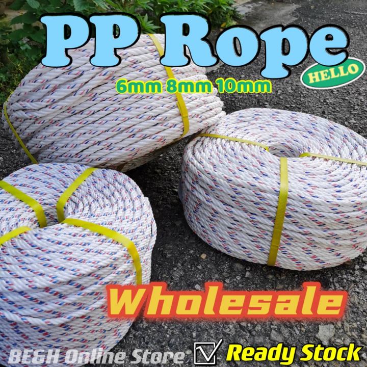 PP Rope White 6mm 8mm 10mm Tali Lembu Kambing Ikat Kawat | Lazada