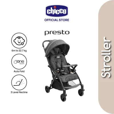 Chicco Presto Auto Fold Stroller With Cup Holder- Attach Baby Carrier Car Seat