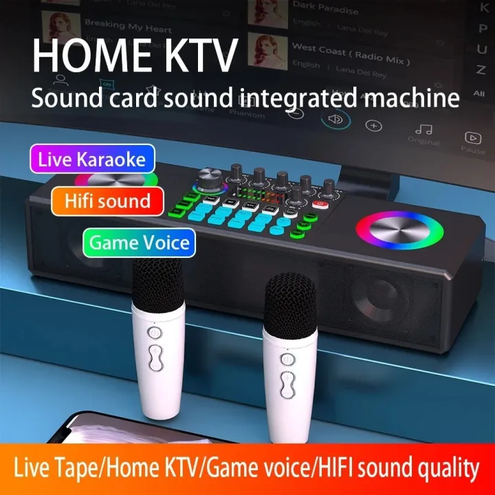 SY169 soundcard audio all-in-one singing live broadcast professional set sound card package Desktop Laptop
