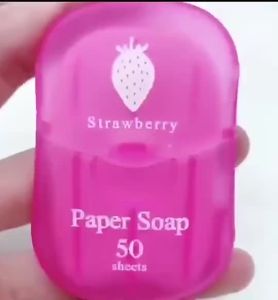 Ready stock🇲🇾50pcs Japan Hand Wash Paper Soap Tisu Sabun Kertas FREE Case Travel Hand Soap Sabun Tisu Hand-washing tablets Soap flakes Sabun Kertas