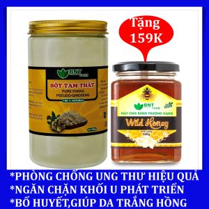 Bột Tam thất bắc nguyên chất loại 1 BNT FARM 500G hỗ trợ ung thư bổ huyết Kiểm nghiệm đạt chuẩn Bộ y tế QĐ 46/2007/BYTFree ship